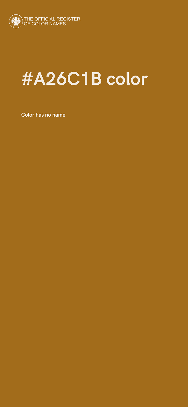#A26C1B color image