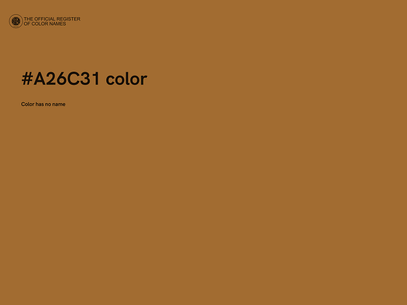 #A26C31 color image