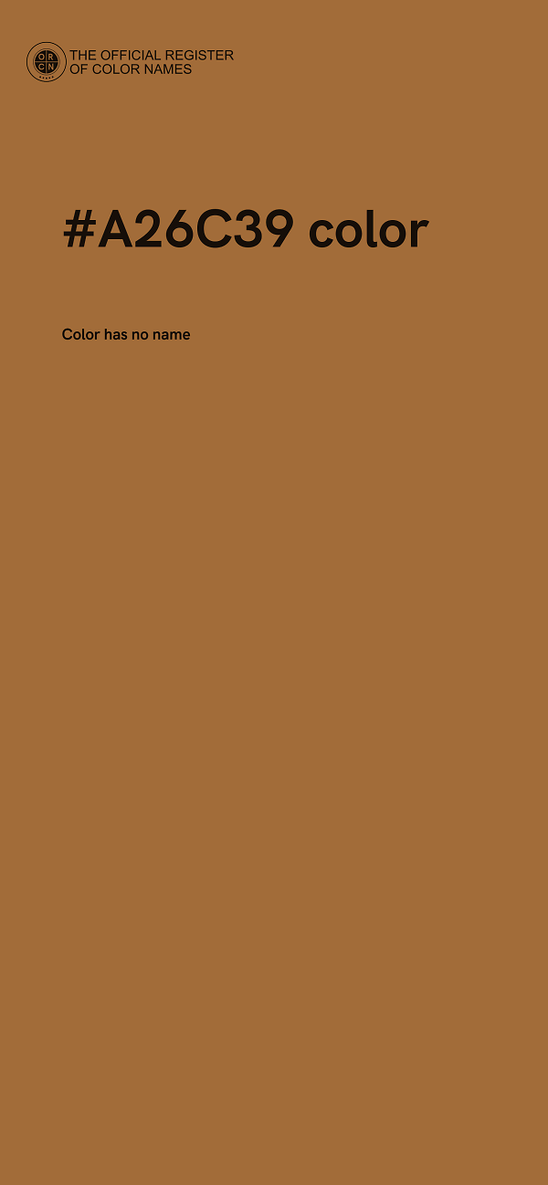 #A26C39 color image