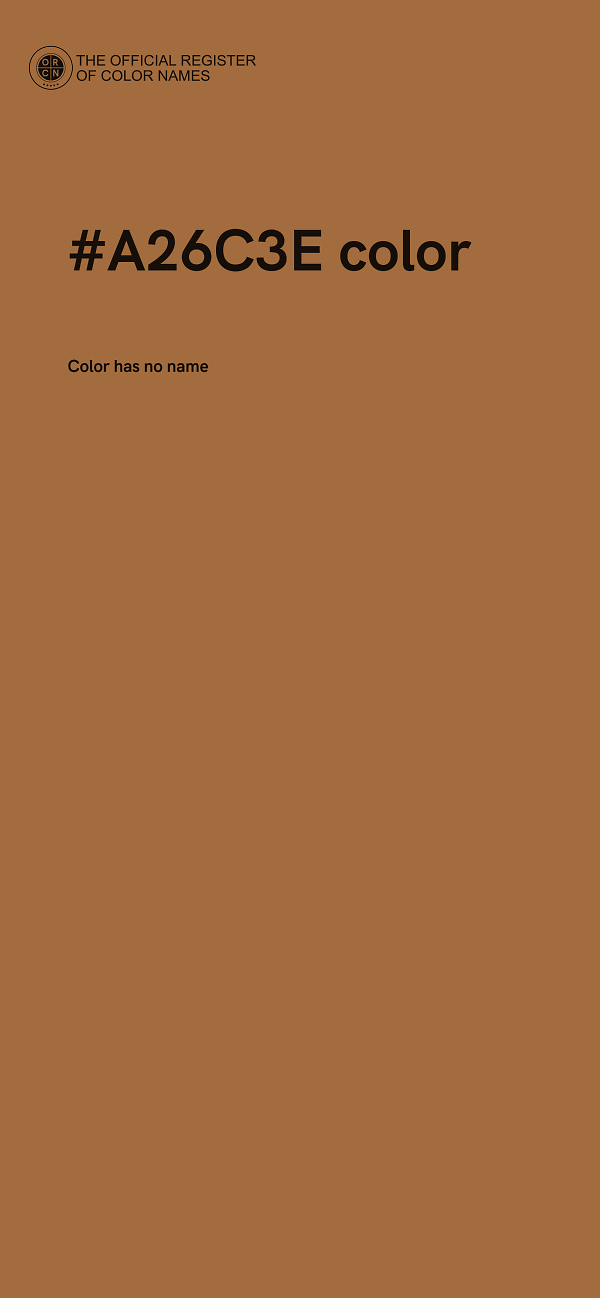 #A26C3E color image