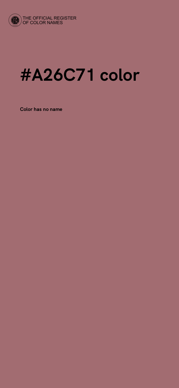 #A26C71 color image