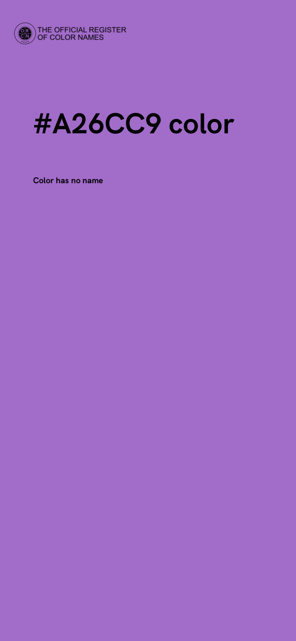 #A26CC9 color image