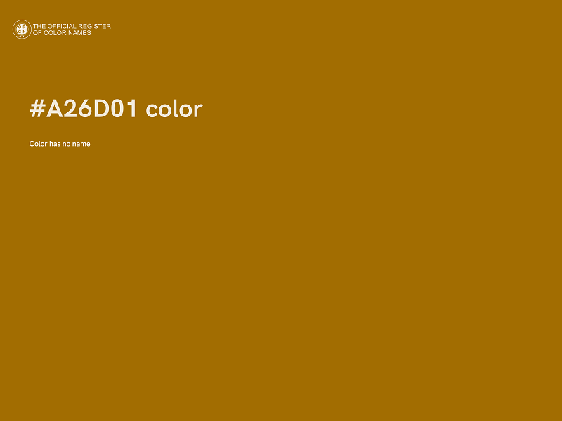 #A26D01 color image