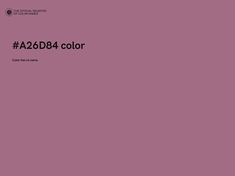 #A26D84 color image