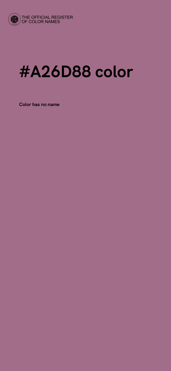 #A26D88 color image