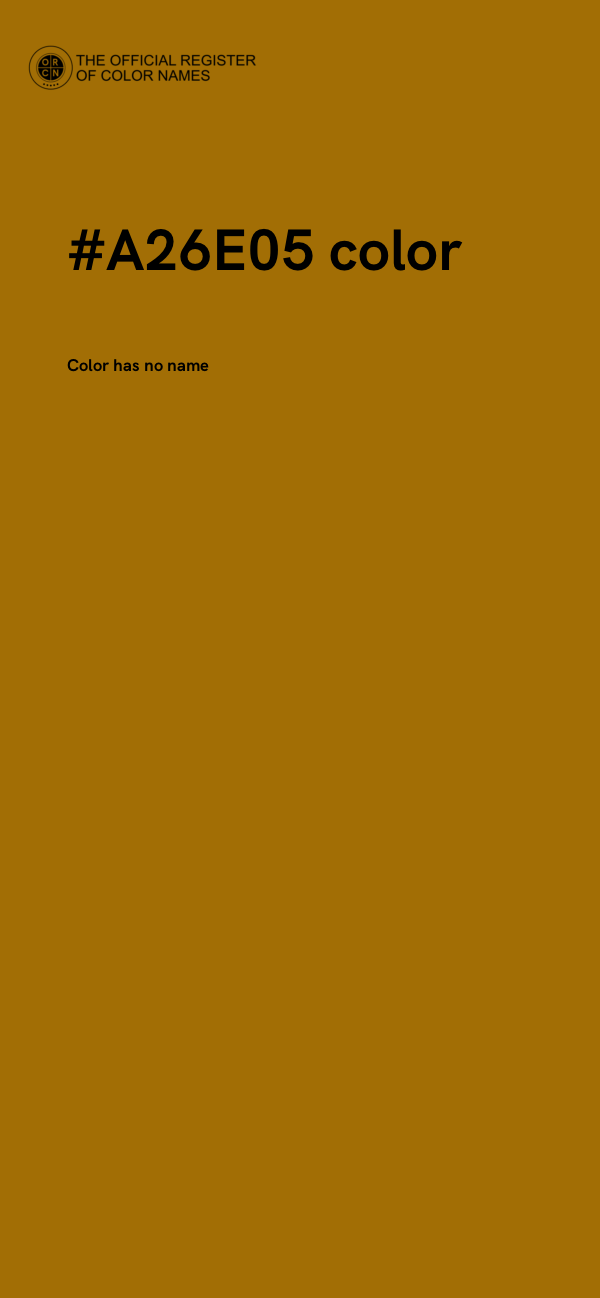 #A26E05 color image