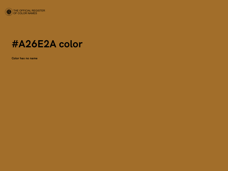 #A26E2A color image