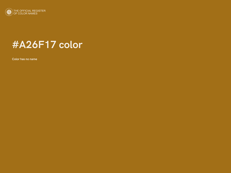 #A26F17 color image