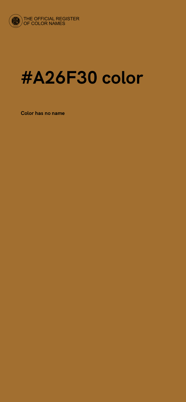 #A26F30 color image