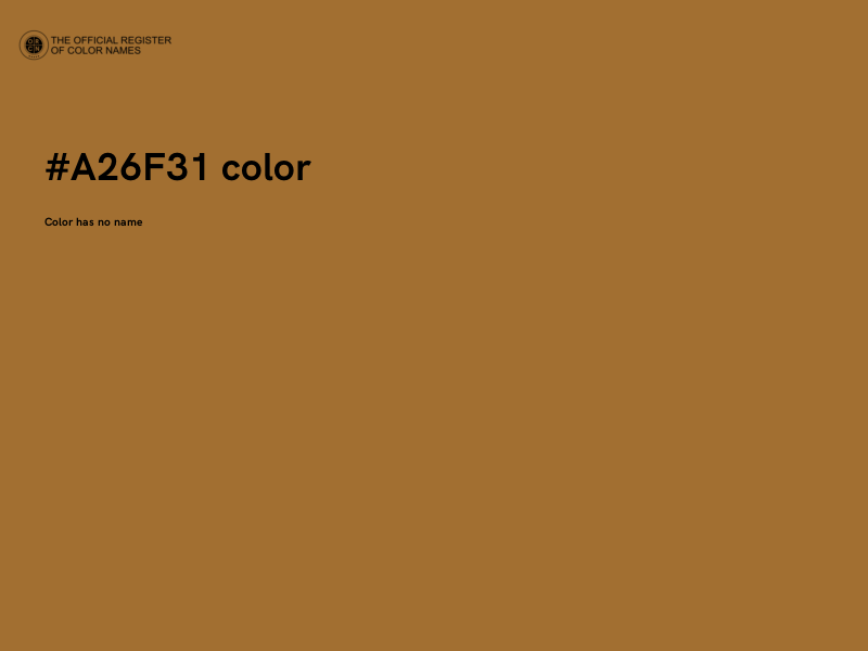 #A26F31 color image