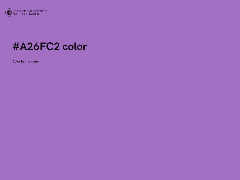 #A26FC2 color image