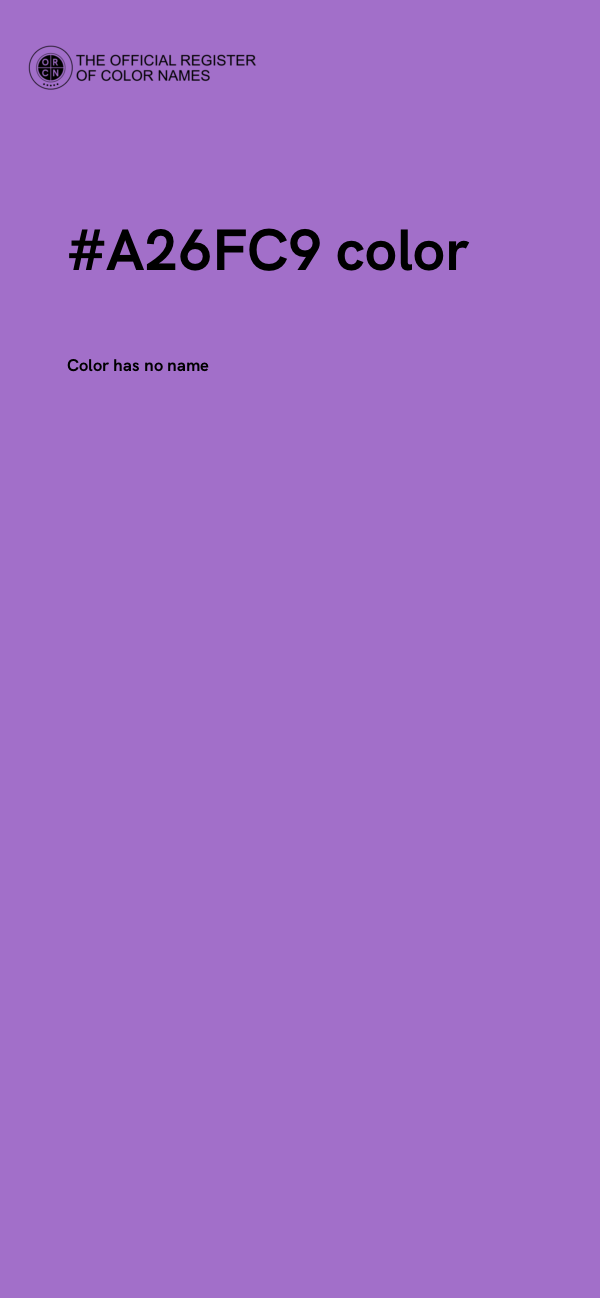 #A26FC9 color image