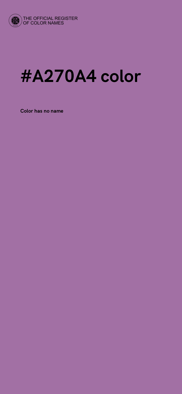 #A270A4 color image