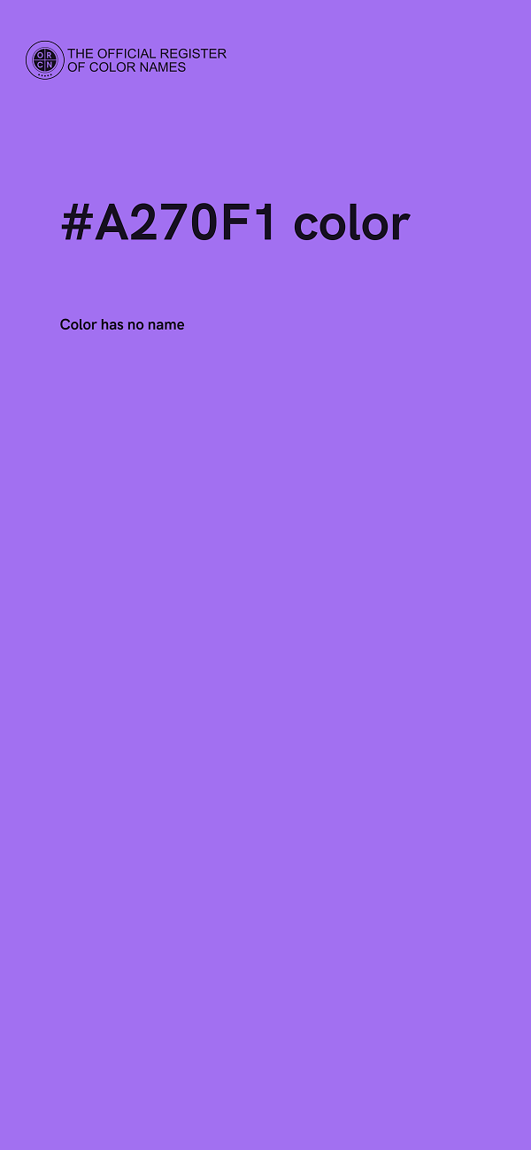 #A270F1 color image