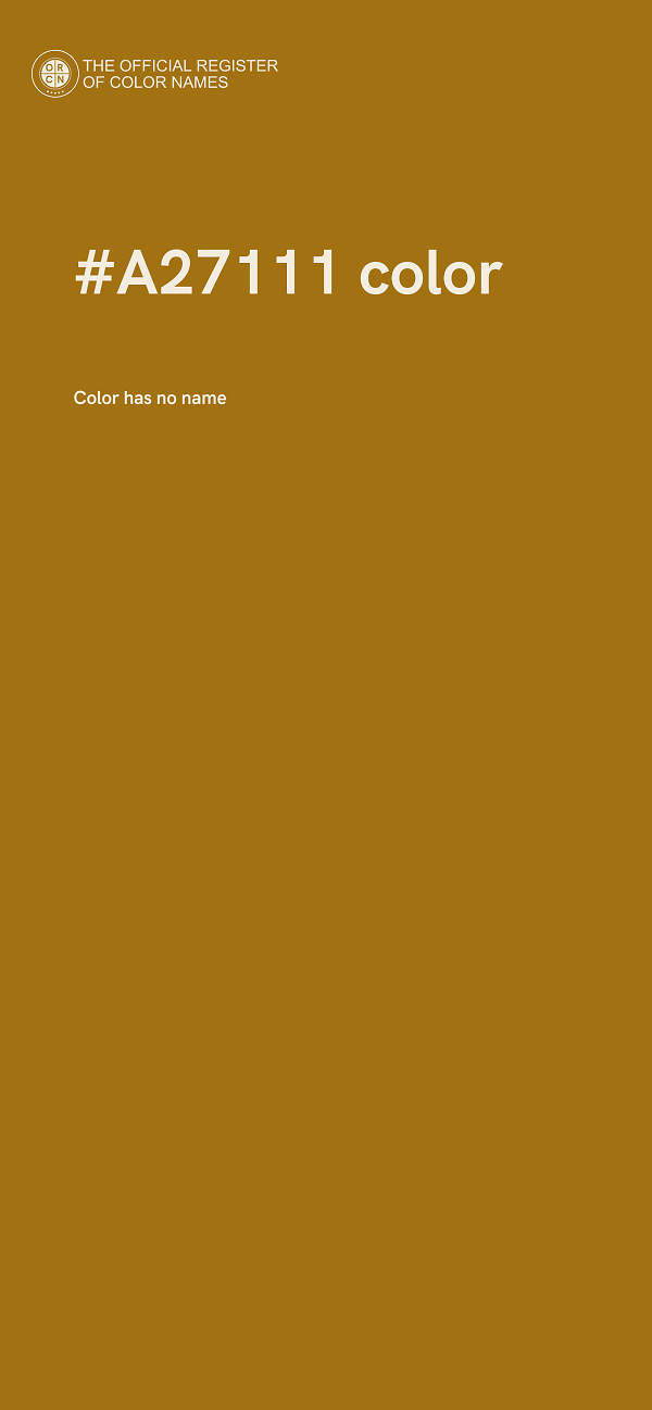 #A27111 color image