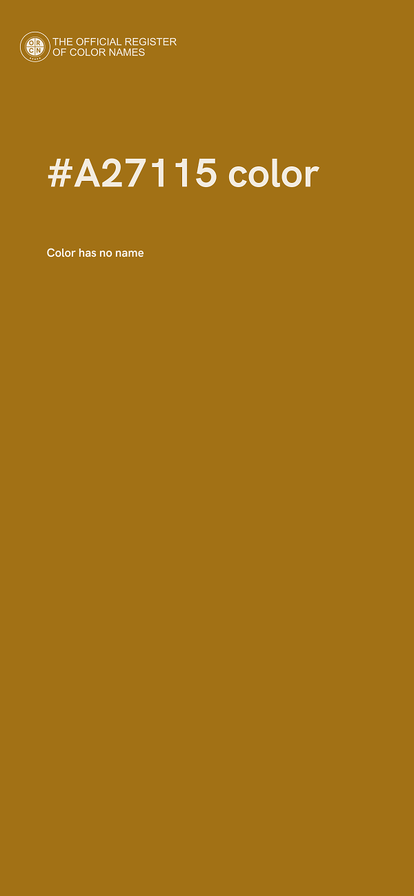#A27115 color image
