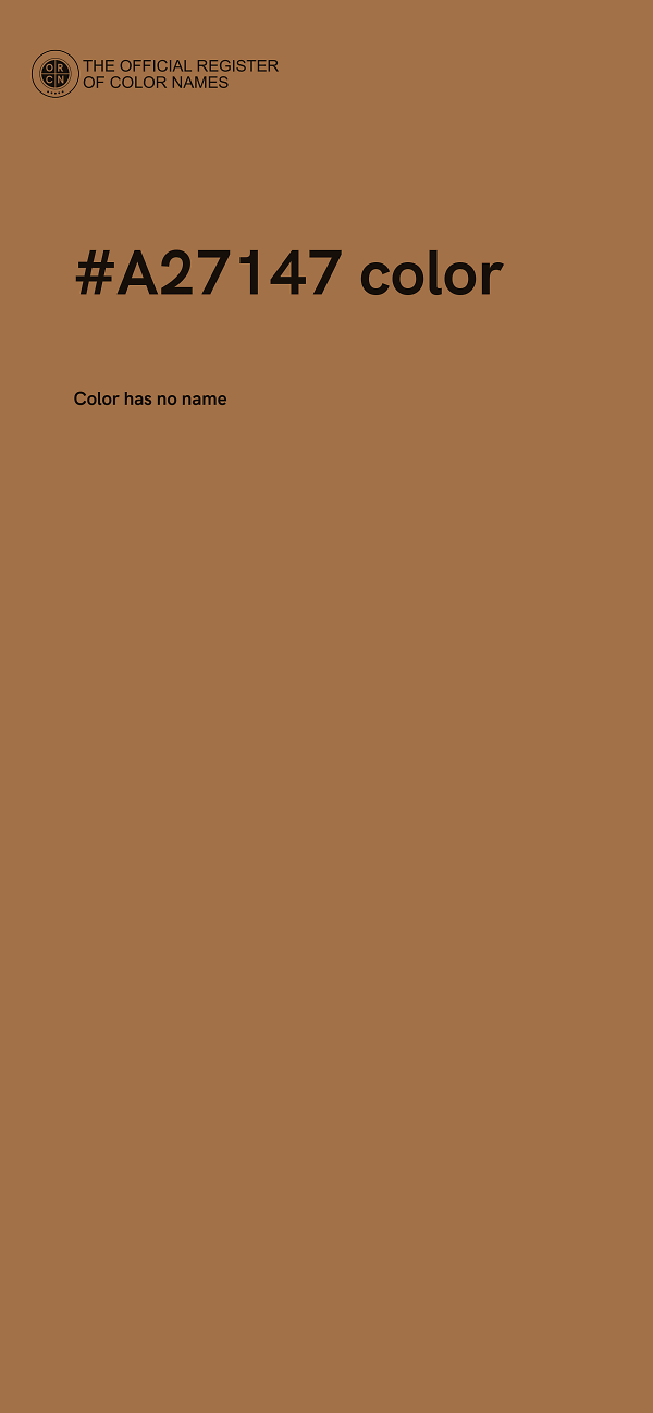 #A27147 color image