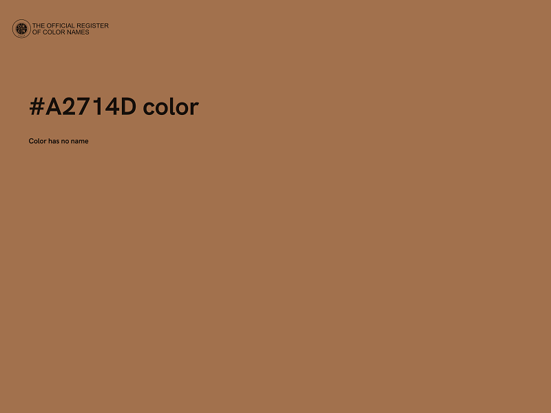 #A2714D color image