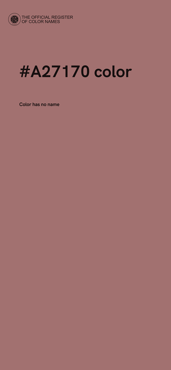 #A27170 color image