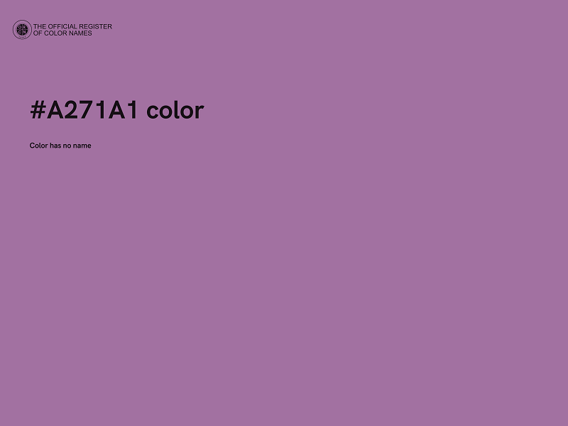 #A271A1 color image