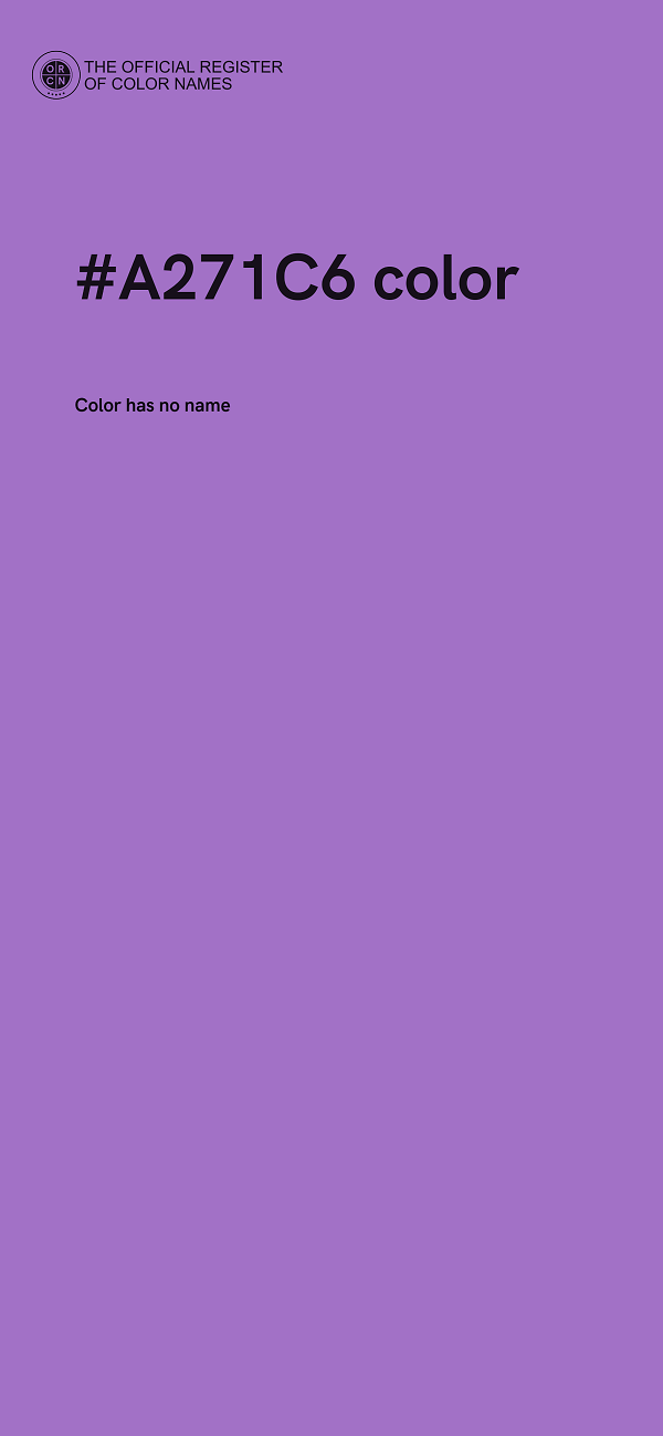 #A271C6 color image