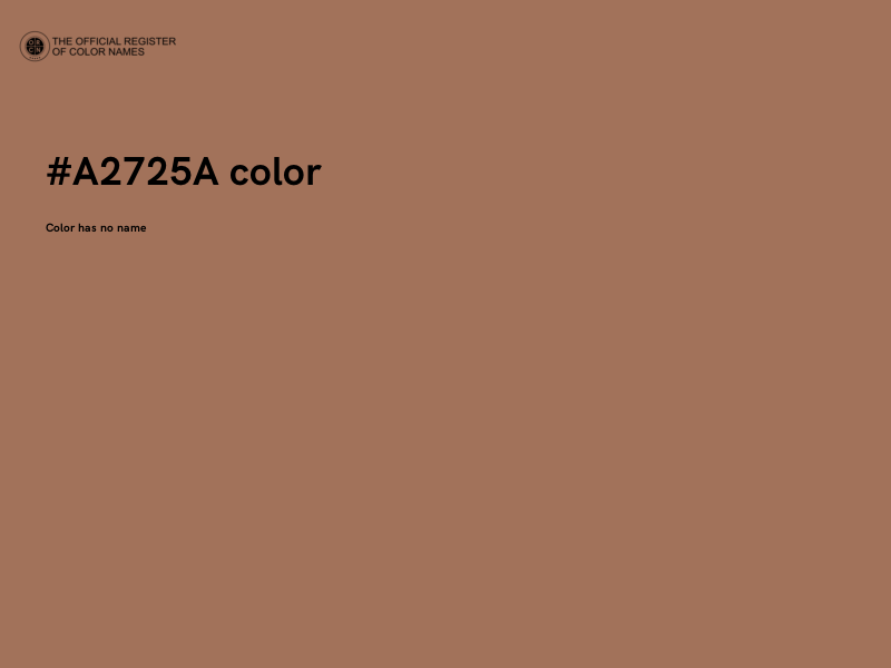 #A2725A color image