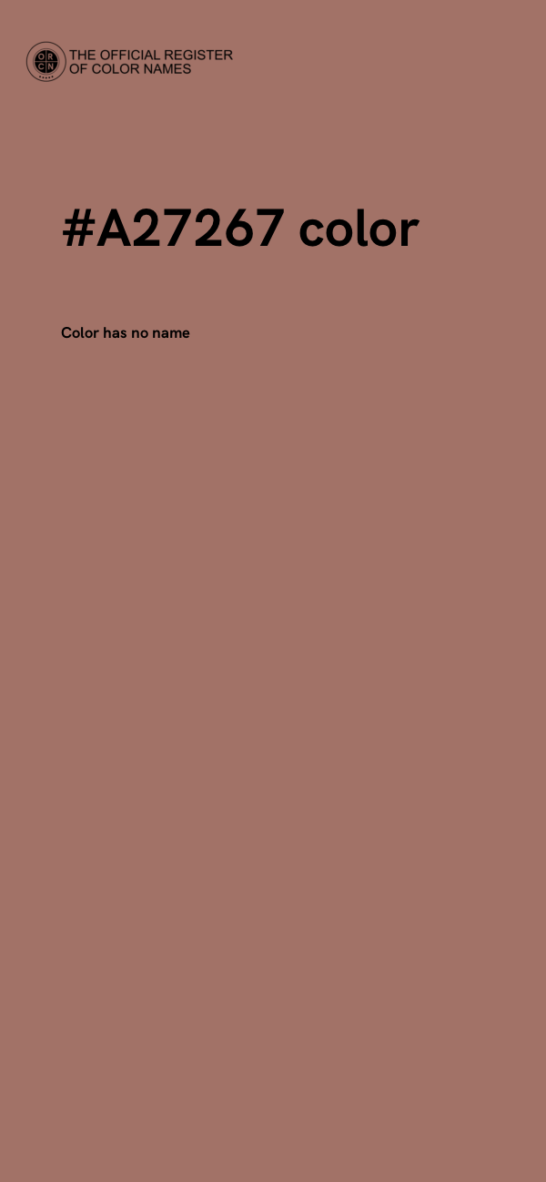 #A27267 color image