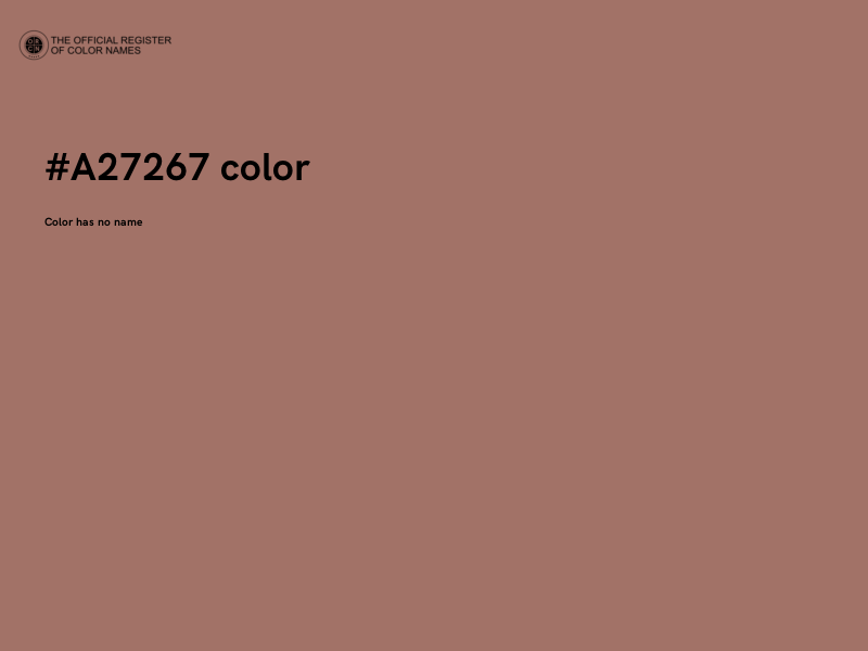 #A27267 color image