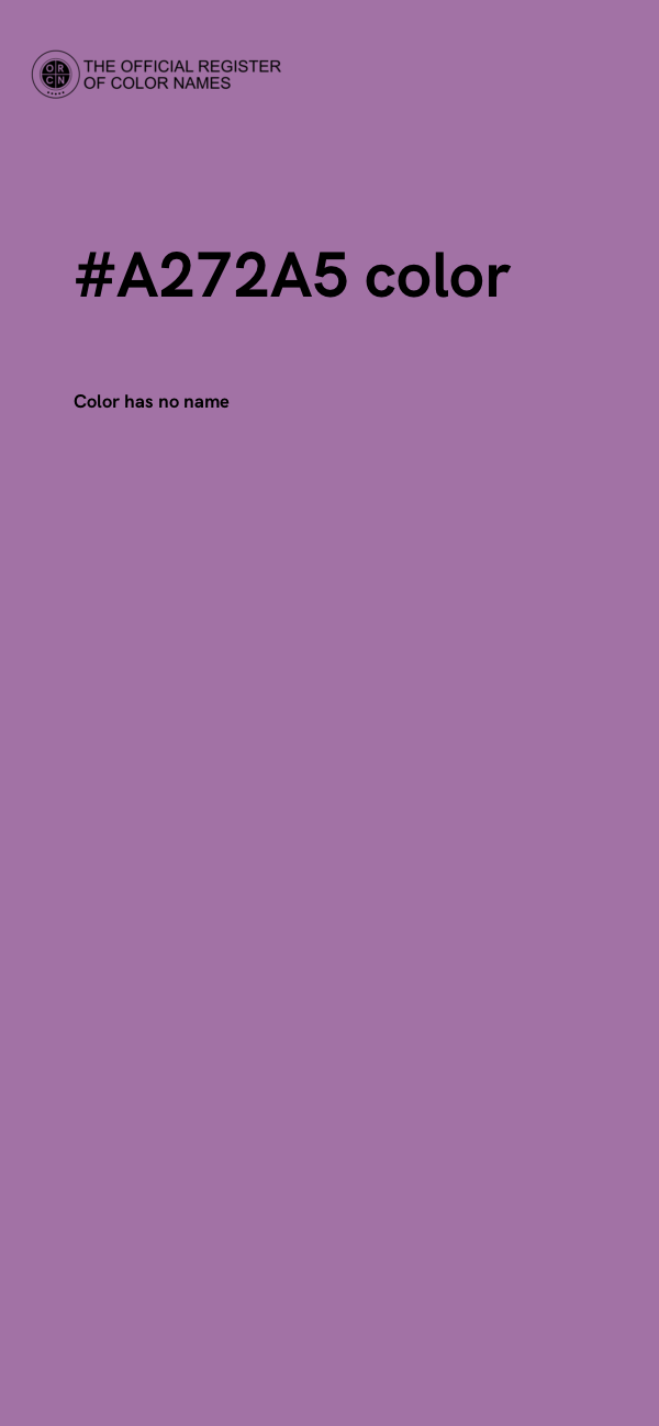 #A272A5 color image