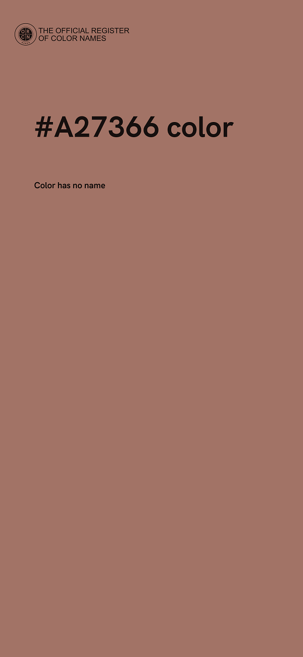 #A27366 color image