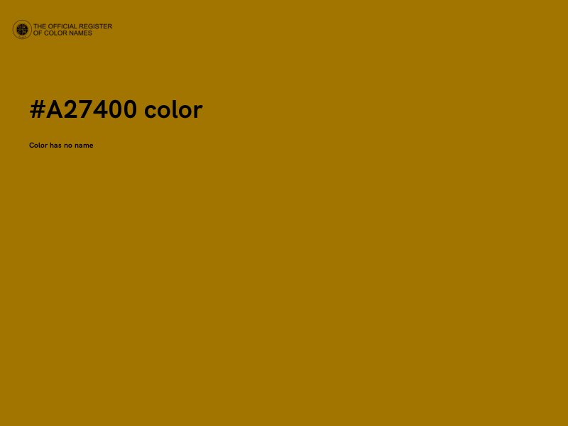 #A27400 color image