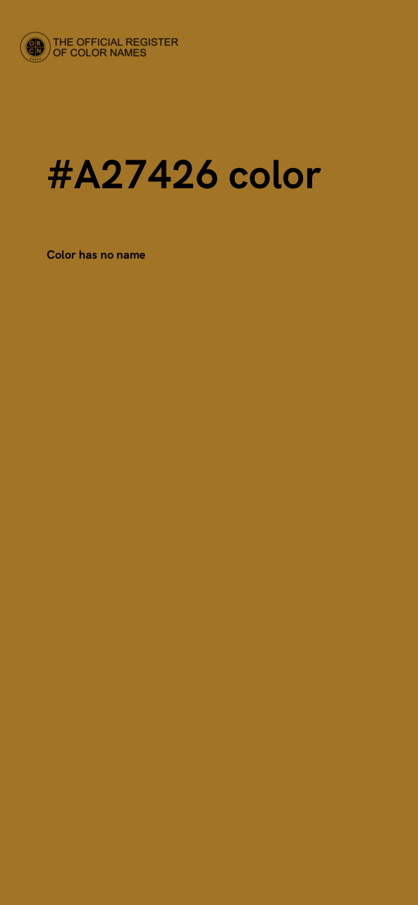 #A27426 color image