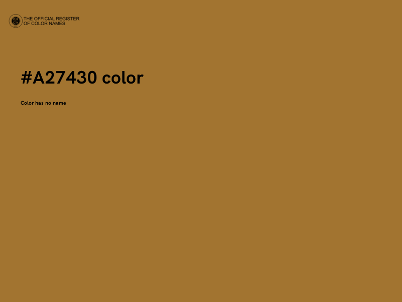 #A27430 color image