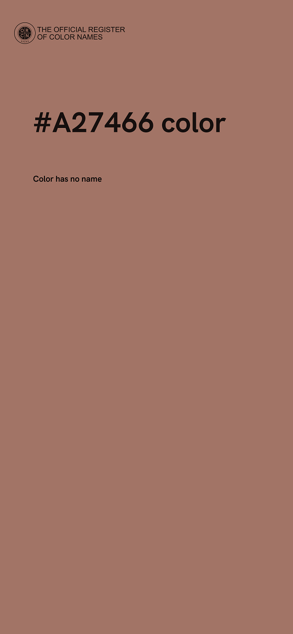 #A27466 color image
