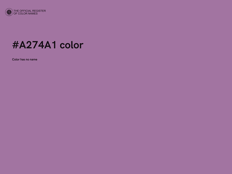 #A274A1 color image