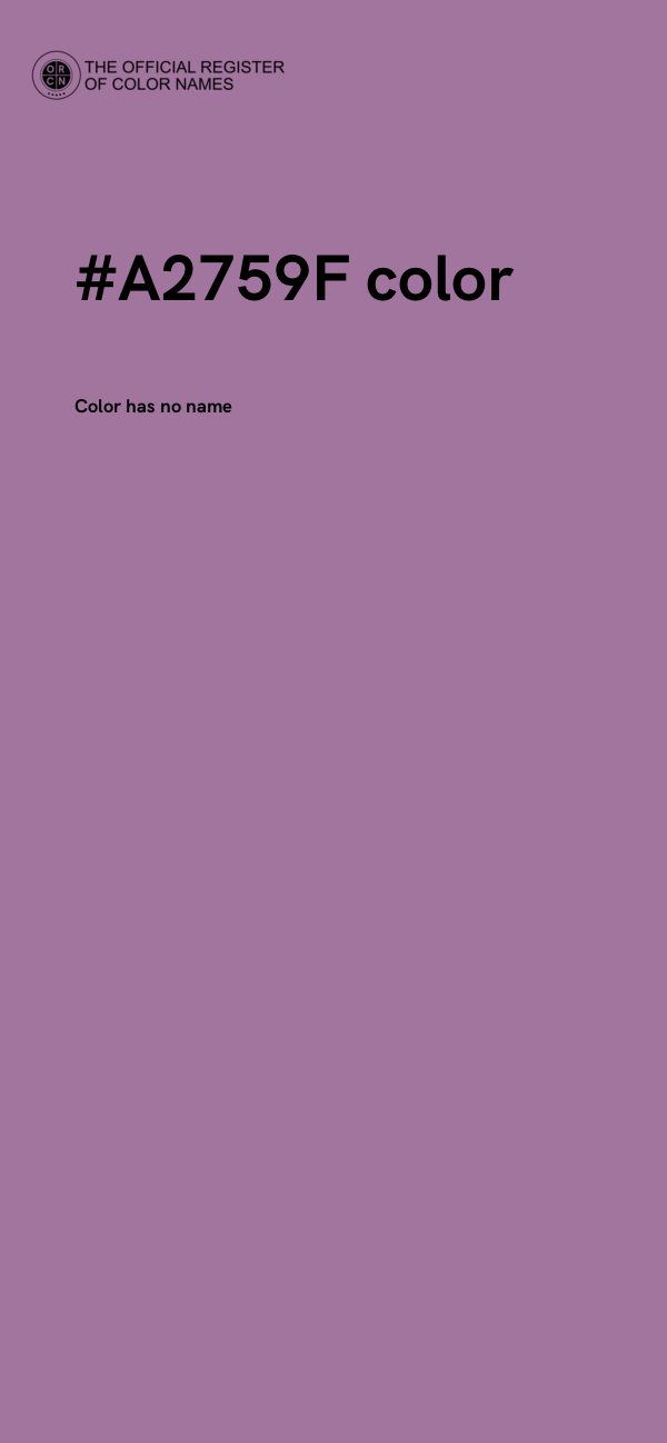 #A2759F color image