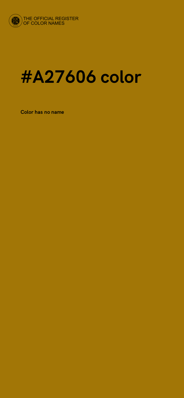 #A27606 color image