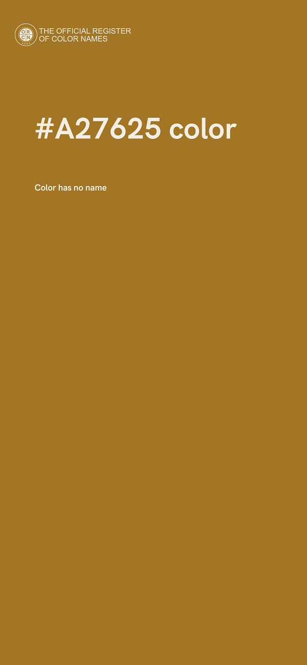 #A27625 color image