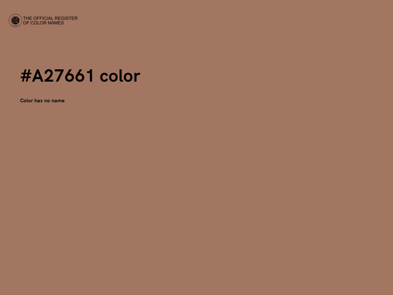 #A27661 color image
