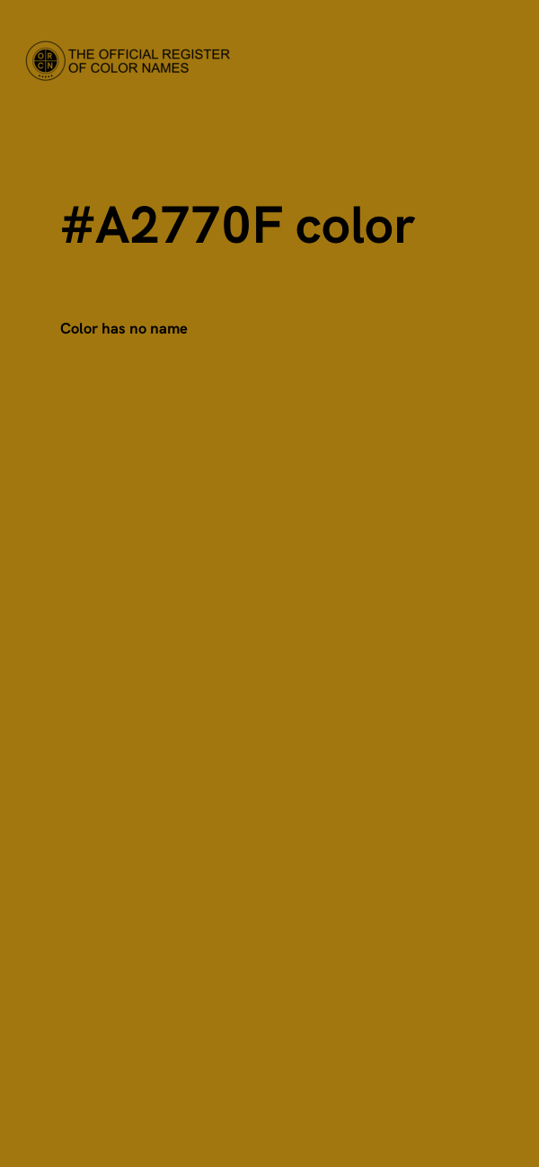 #A2770F color image