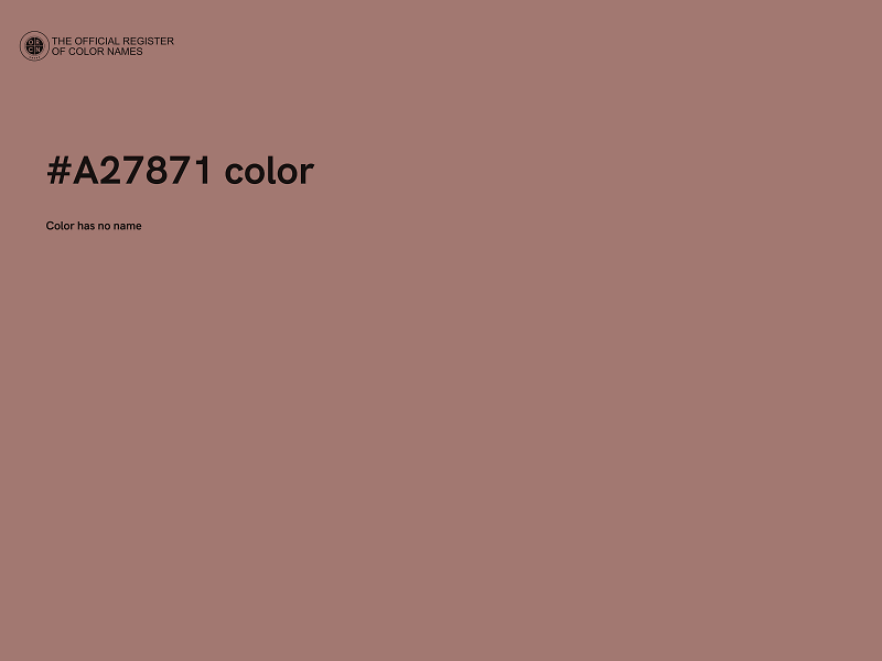 #A27871 color image