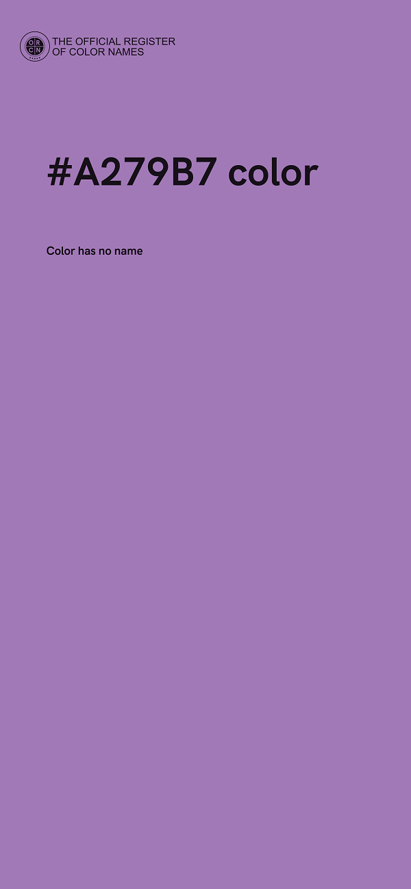 #A279B7 color image