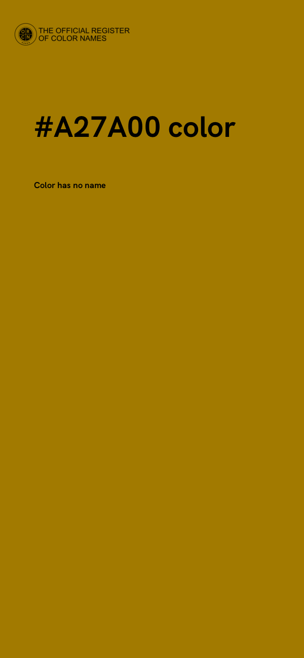 #A27A00 color image