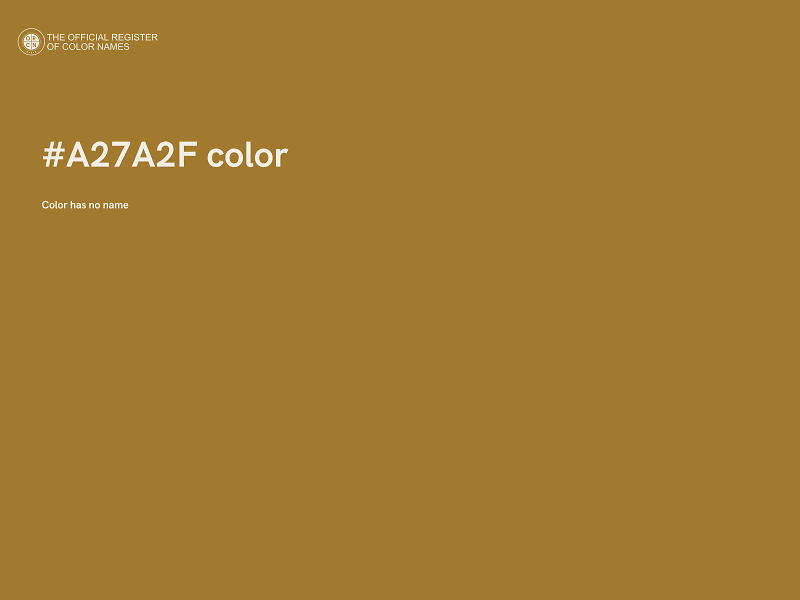 #A27A2F color image