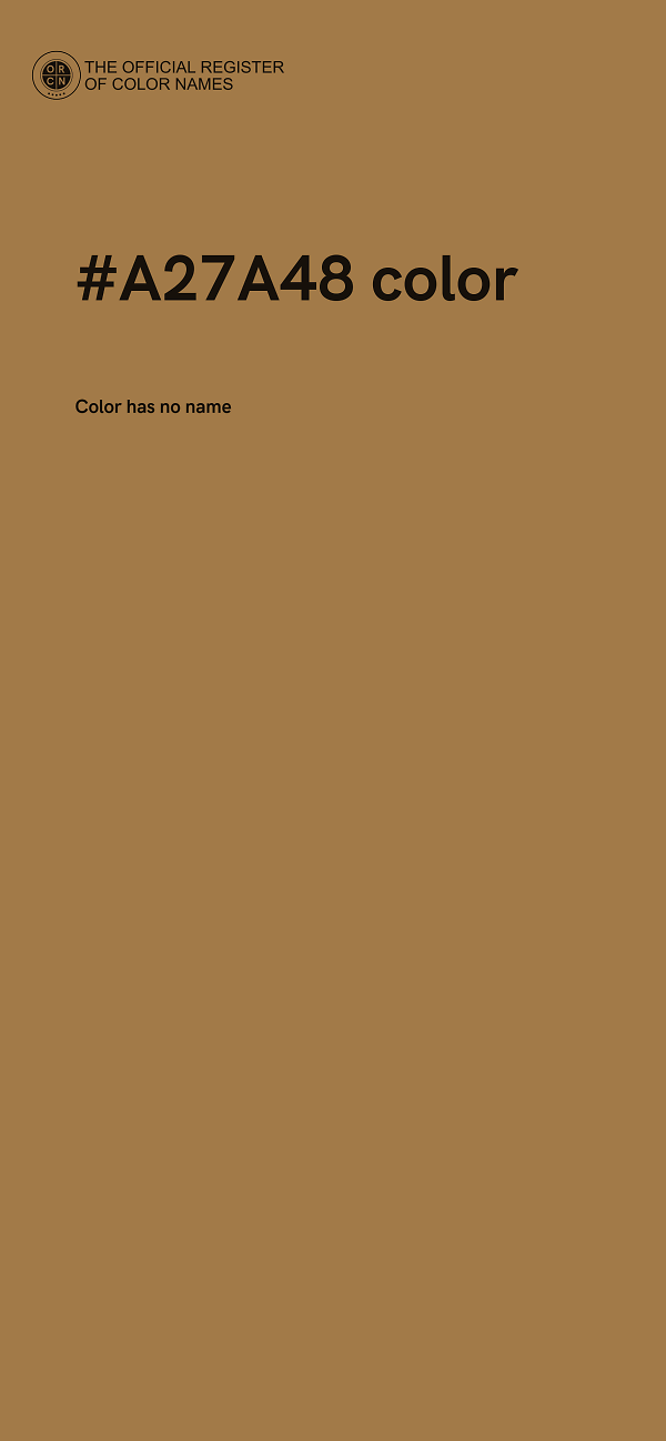 #A27A48 color image