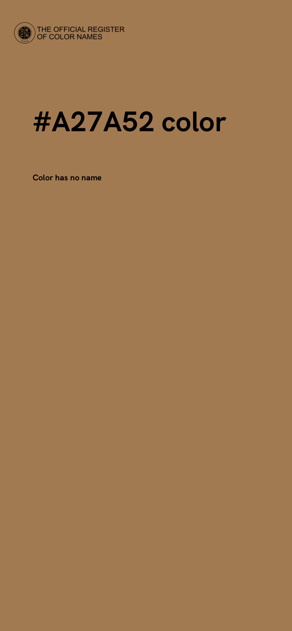 #A27A52 color image