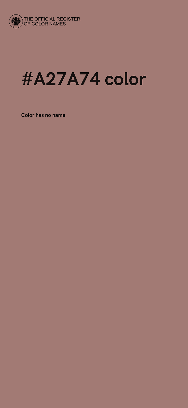 #A27A74 color image