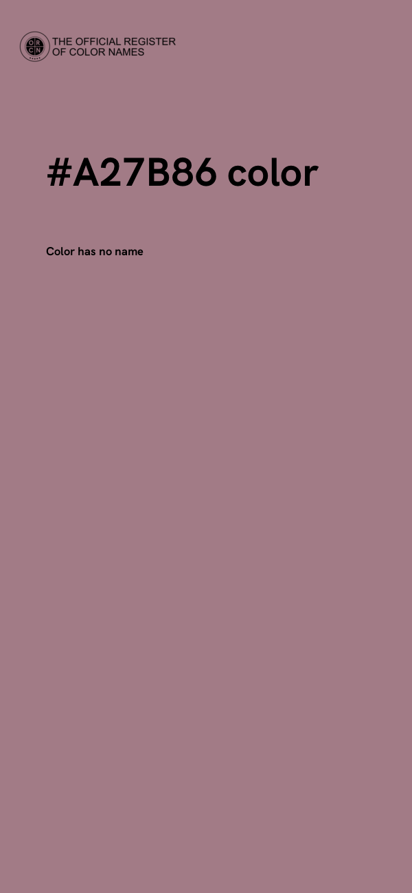 #A27B86 color image