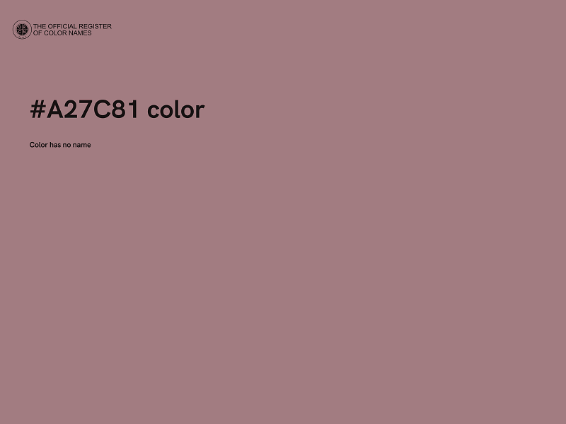 #A27C81 color image