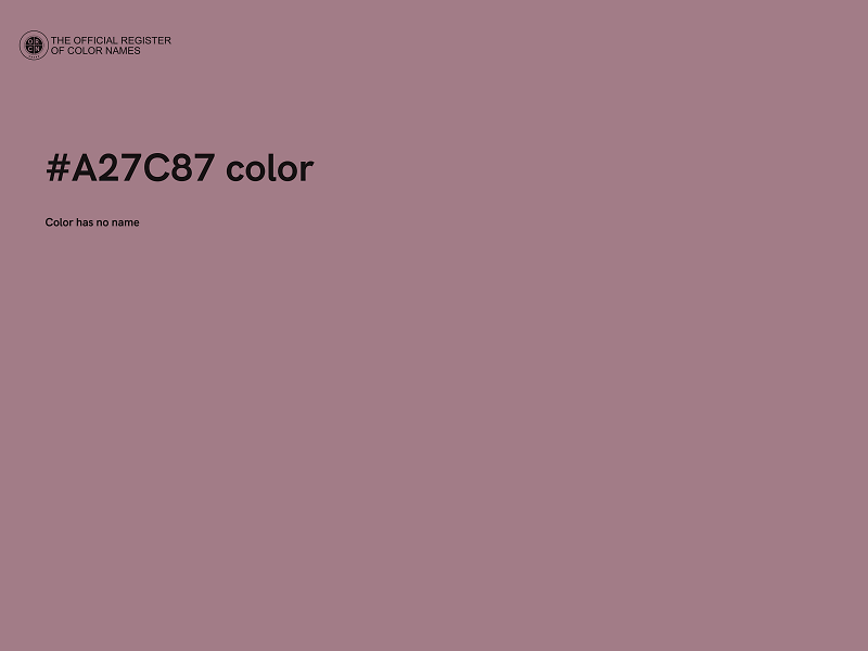 #A27C87 color image